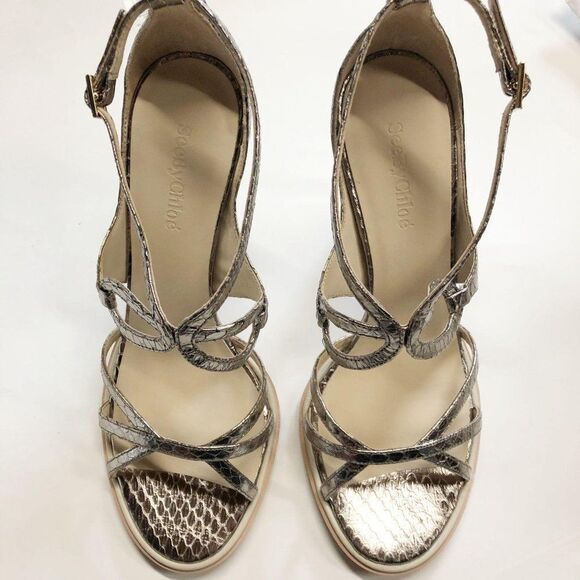 See By Chloe Snake Print High Heel Strappy Sandals - Picture 3 of 9
